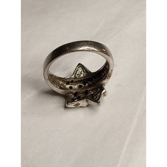 Size 6.25 Silver Tone Star‎ Shape Ring -DISCOLORATION - Picture 7 of 8